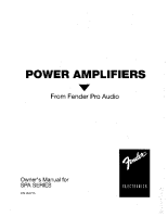 Fender SPA-7500-PowerAmplifiers - Owners Manual 